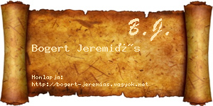Bogert Jeremiás névjegykártya
